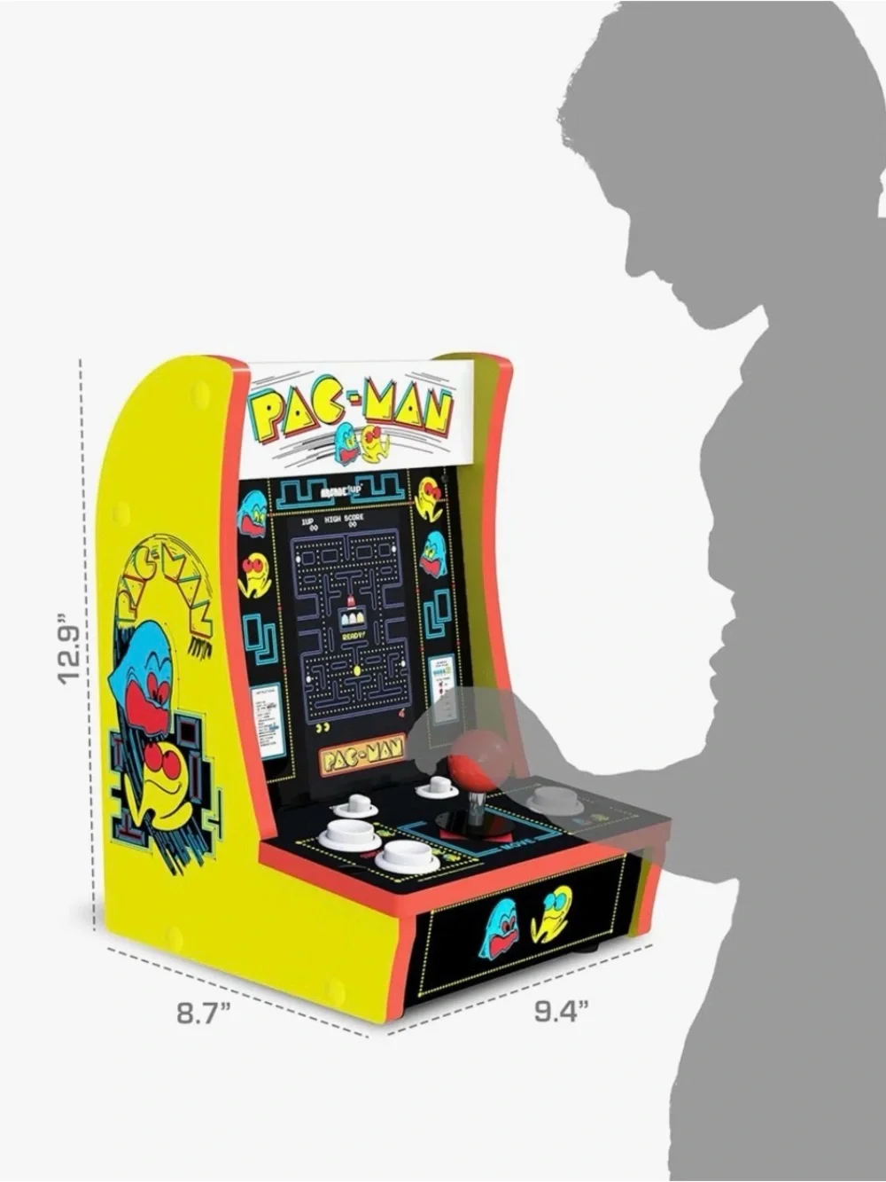 1Up Pac-Man Mini CounterArcade - Tested and working